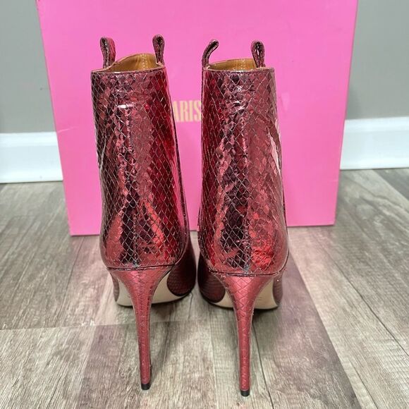 Paris Texas Metallic Snakeskin-Embossed Booties Us 6 $565 - Picture 5 of 9